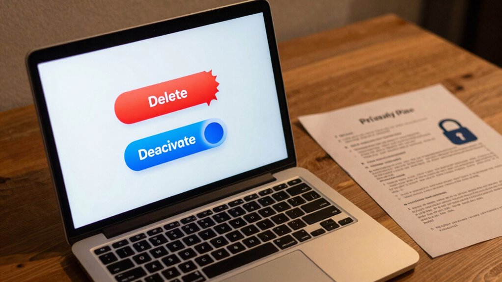 account deletion privacy risks