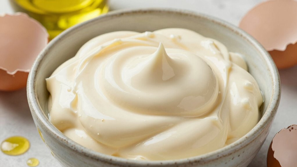 add oil gradually slowly