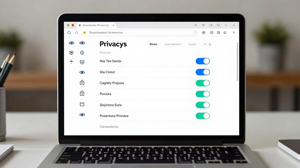 adjust browser privacy settings