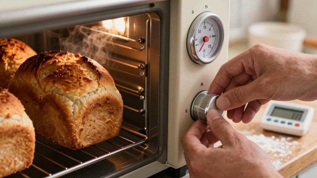 adjust oven temperature and timing