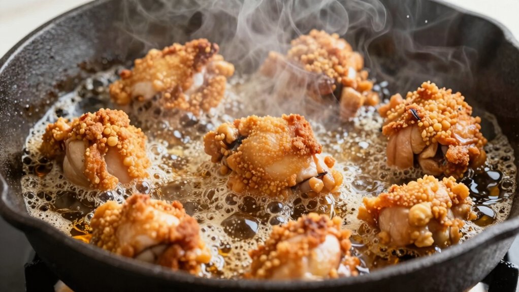 avoid overcrowding during frying