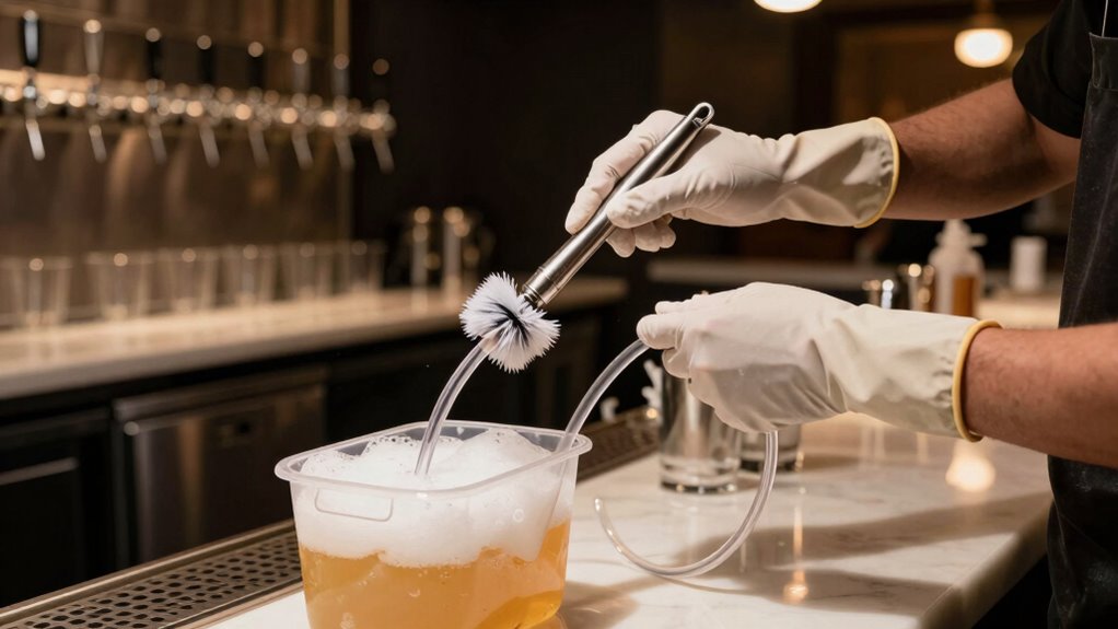 clean beer lines regularly