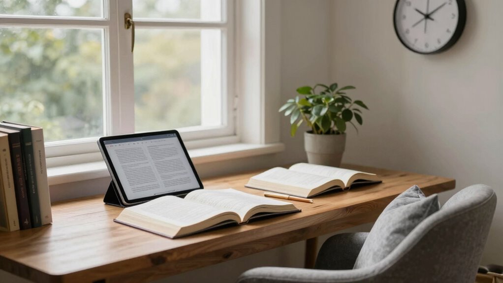 create focused reading space