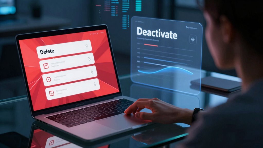 data deletion versus deactivation