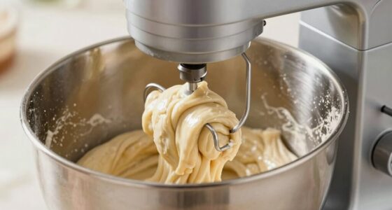 dough sticks to hook