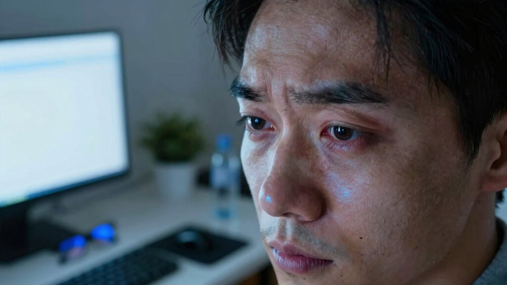 ergonomic workspace and eye exercises