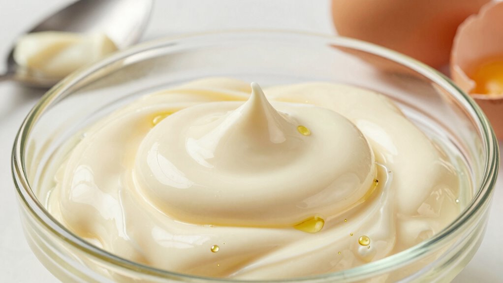 gradually add oil steadily