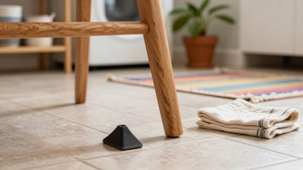 household items stabilize chair