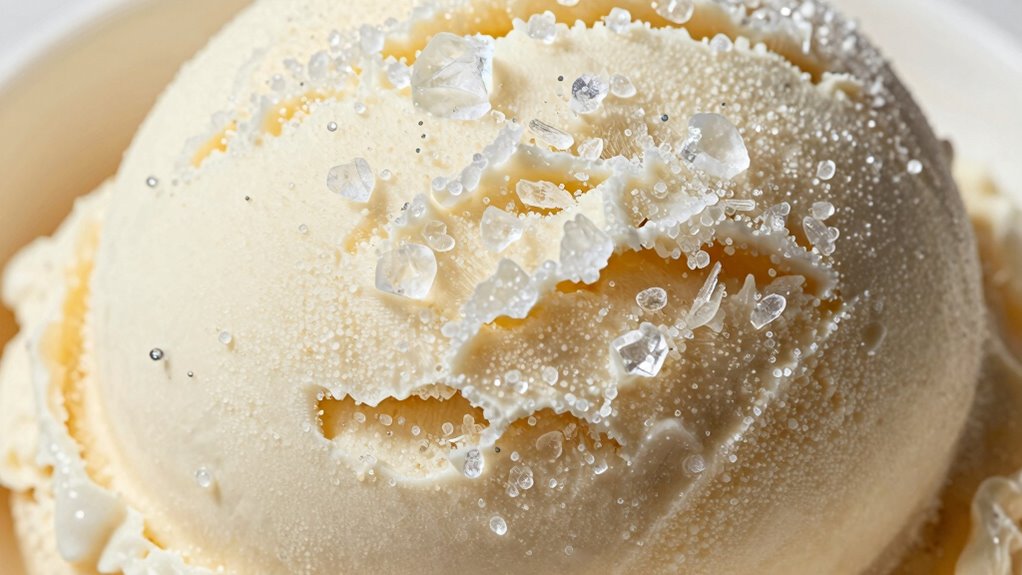 ice crystal formation in ice cream