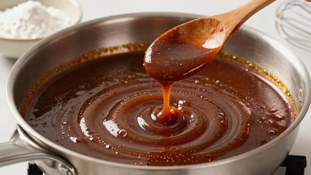 manage heat and thicken gradually