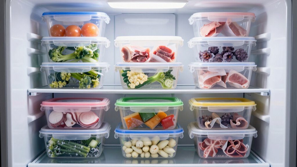 organize freezer prevent burn