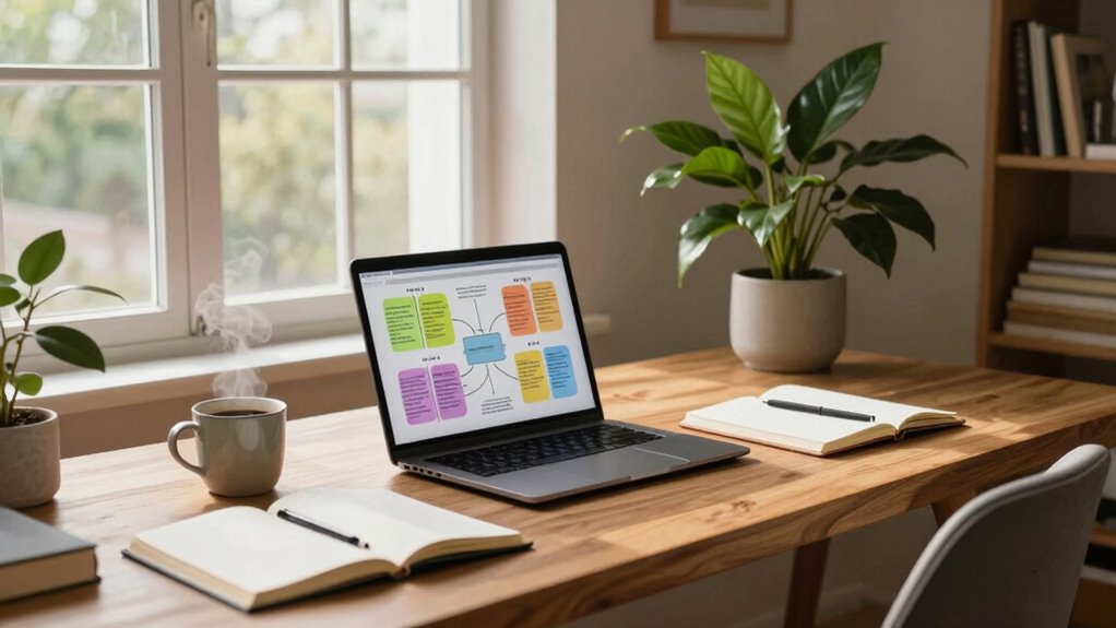 organized distraction free study space
