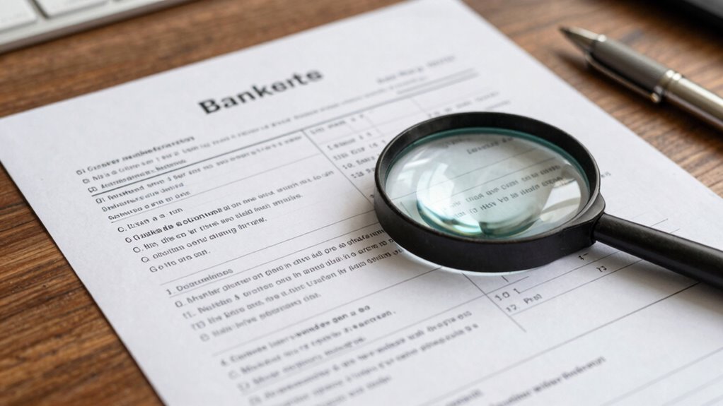 review bank statement thoroughly