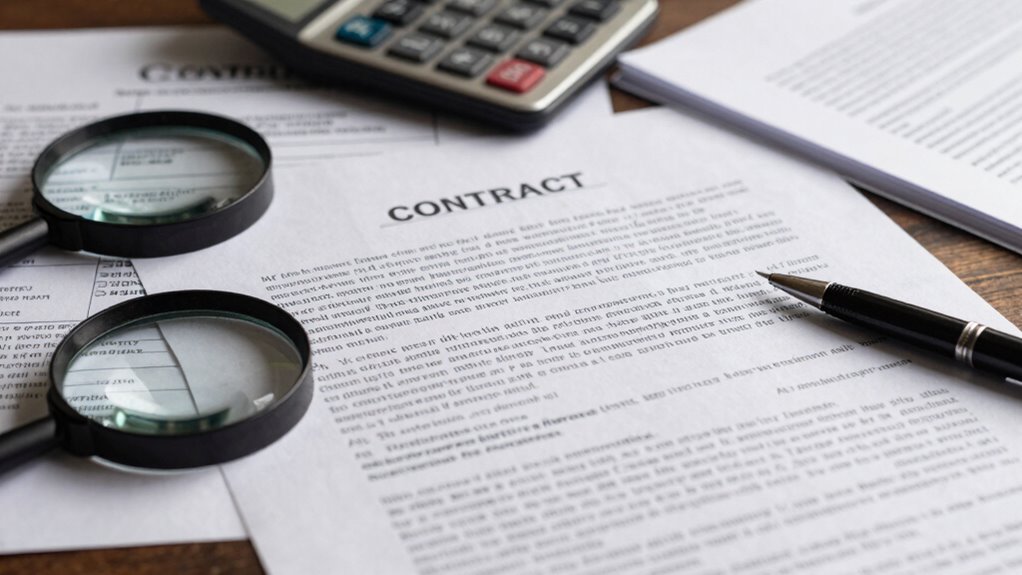review contracts carefully beforehand