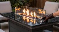 safe propane fire setup