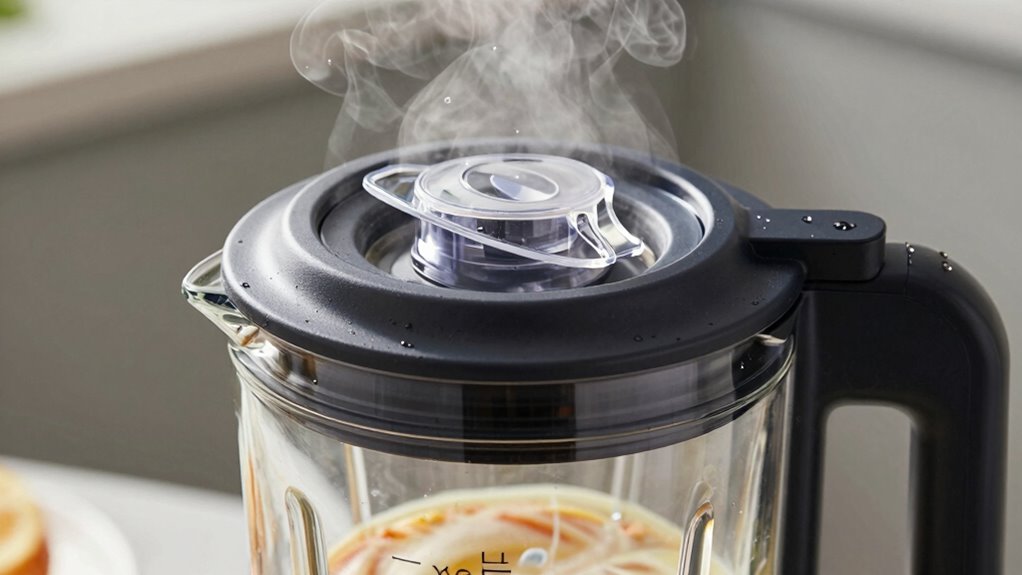 securely blend hot liquids safely