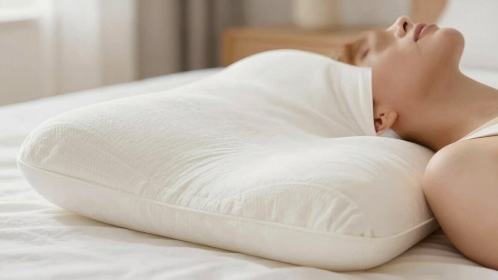 supportive pillow maintains alignment