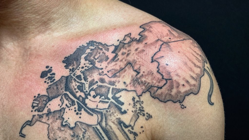 tattoo placement and technique