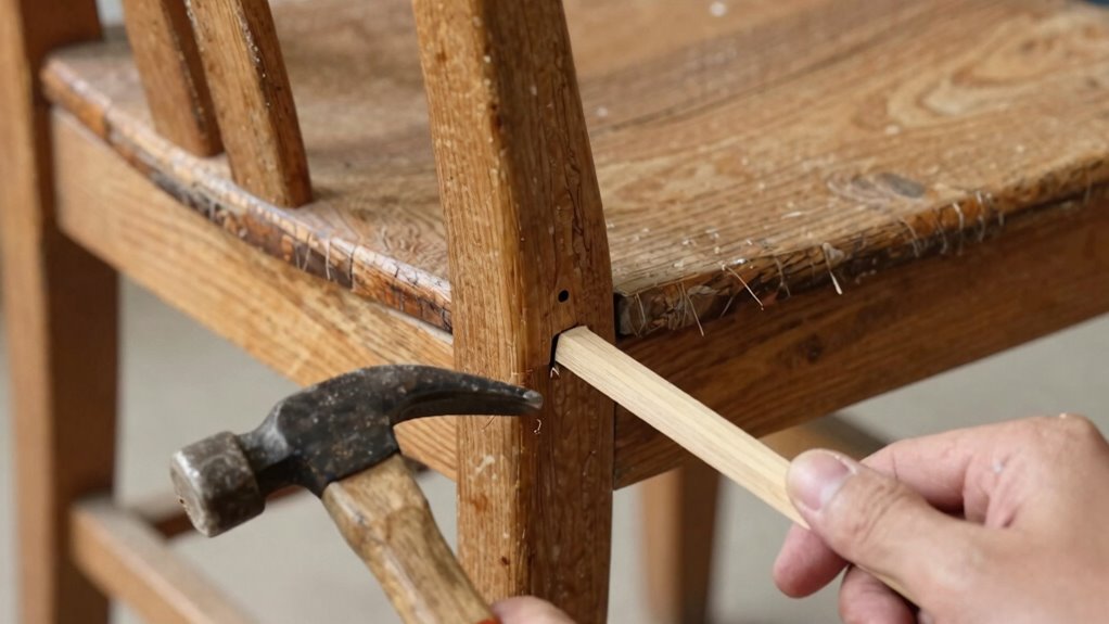 tighten joints with glue