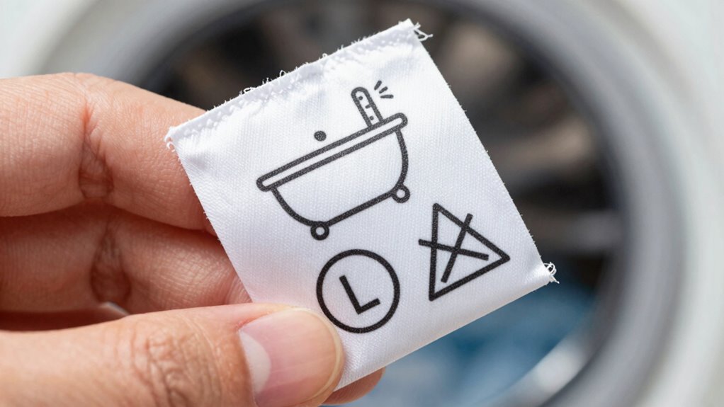 wash cycle and temperature symbols