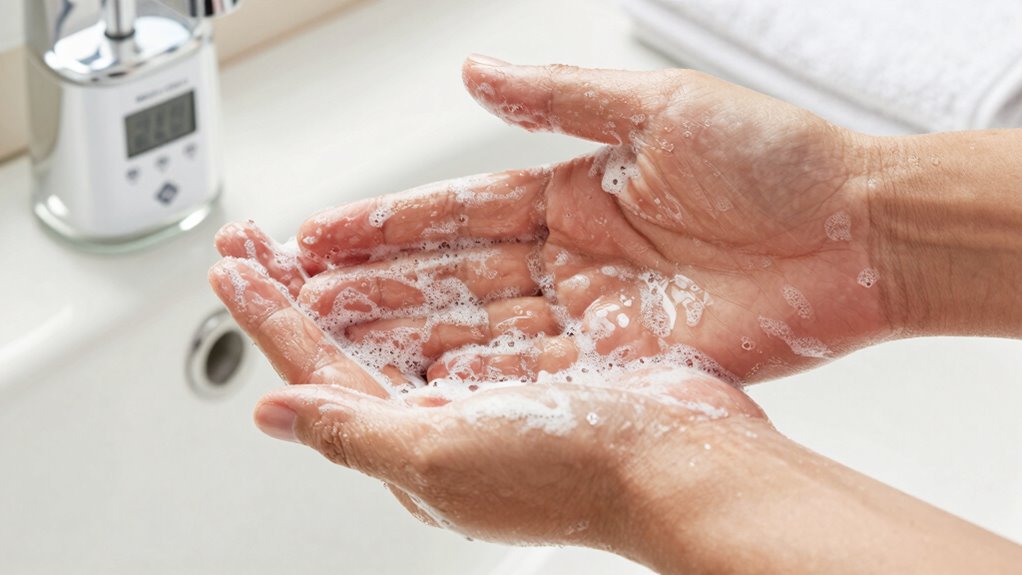 wash hands thoroughly dry completely