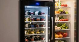 wine fridge temperature differs